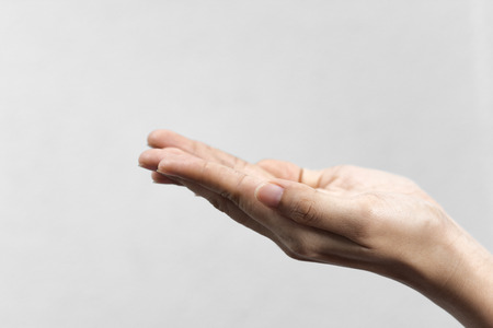 hands bless you from God on Gray color background.の写真素材