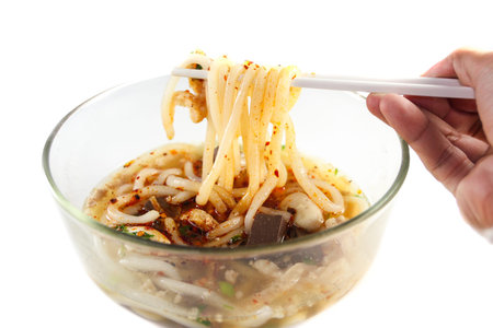 noodles of Vietnam food on white background