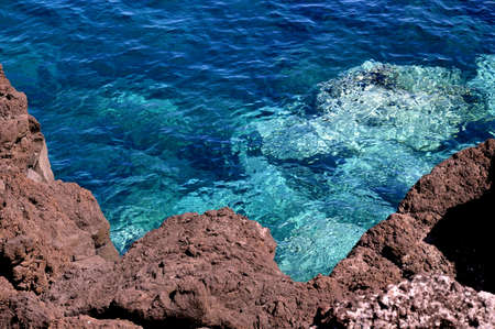 transparent oceanic waterの写真素材