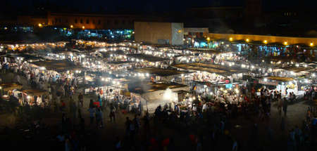 Marrakesh market by nightのeditorial素材