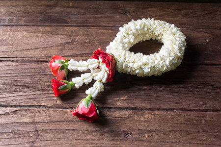 flower garlands of thai styleの写真素材