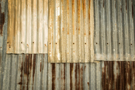 zinc texture - rustyの写真素材