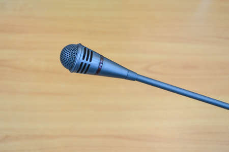 microphone in a meeting roomの写真素材