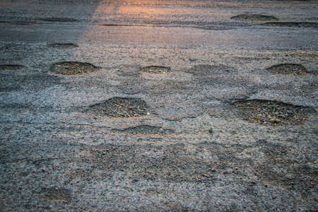 Holes on the streetの写真素材