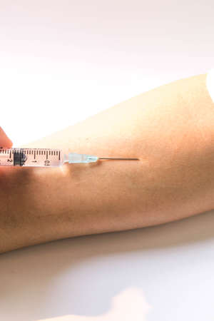 injection to a patientの写真素材