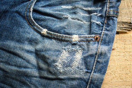 Texture of blue jeans backgroundの写真素材