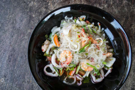 vermicelli mixed seafoodの写真素材