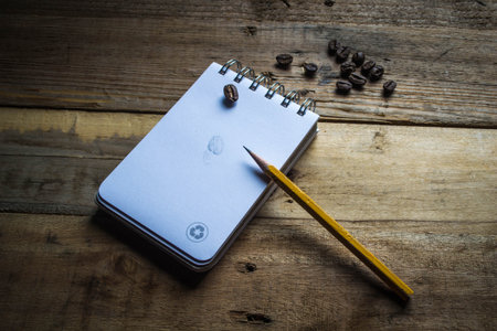 sketch coffee bean in sketch book