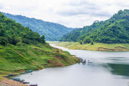 River and moutainの写真素材