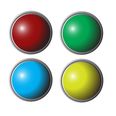 button setのイラスト素材