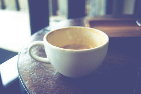 cup of latte coffee emptyの写真素材