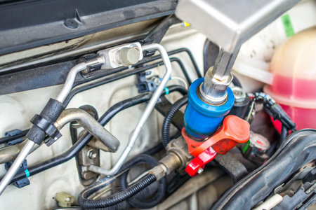 Filling natureral gasの写真素材