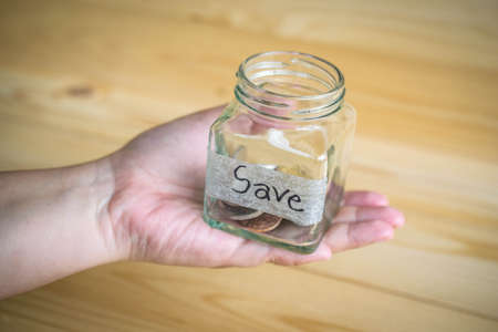 Money Saving concept , jars systemの写真素材