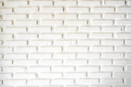 white brick wall backgroundの写真素材