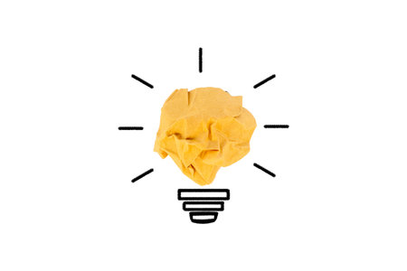 Brown paper ball ,Concept creative idea and innovation
