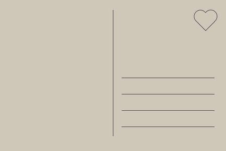 Blank postcard backside. Post card frame designのイラスト素材