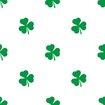 Seamless pattern with Green Shamrock leave backgroundのイラスト素材