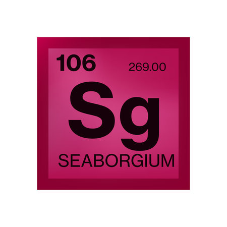 Seaborgium element from the periodic tableのイラスト素材