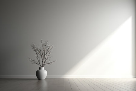 Black an white interior Modern minimalism. Generative AIの素材