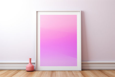 Abstract interior Gradient Poster, Colorful Pink Poster, Trending , Aesthetic Hot Pink print. Generative AIの素材