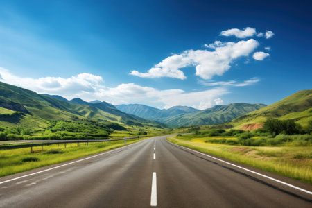 The open road. Generative AIの素材