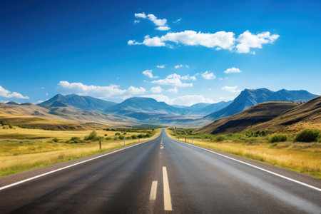 The open road. Generative AIの素材