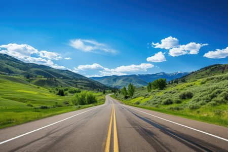 The open road. Generative AIの素材