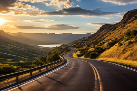 The open road. Generative AIの素材