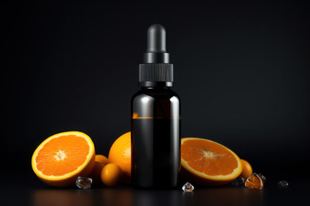 Skin serum bottle hyper realistic image product shot. Generative AIの素材
