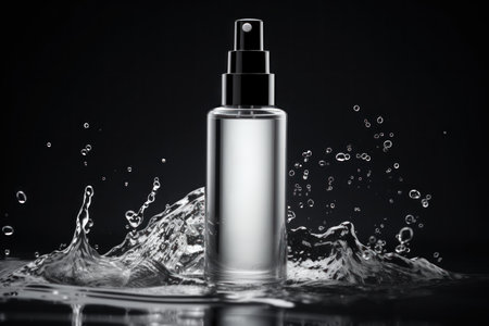 Skin serum bottle hyper realistic image product shot. Generative AIの素材