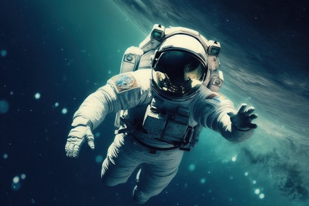 astronaut to infinity and beyond. Generative AI.の素材