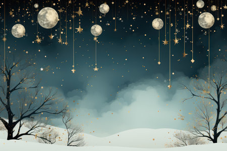 Template new years card,copy space. Generative AI.の素材