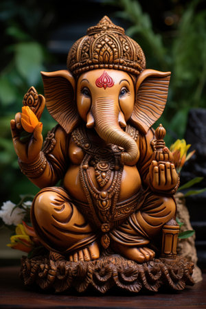 Ganesh an important image during Diwali. Generative AI.の素材