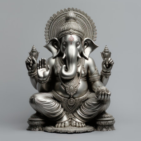 Ganesh an important image during Diwali. Generative AI.の素材