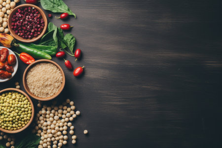 Banner empty space world vegan day. Generative AI.の素材