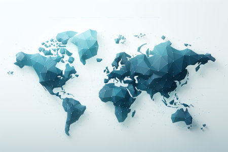 World map design high resolution,empty background. Generative AIの素材