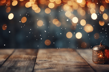 Moody christmas light bokeh backgroud. Genrative AI.の素材