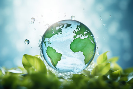 Concept of Recycling the use of water resources with the highest value. Generative AI.の素材
