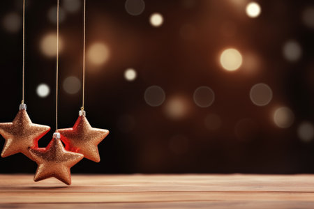 Christmas gift banner stars. Generative AI.の素材
