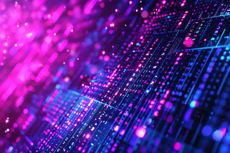 Abstract cyber background light violet and navy. Generative AI.の素材