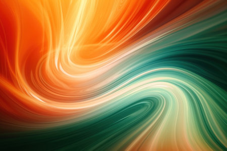 Background with abstract lines. Abstract neon background. Generative AI.の素材