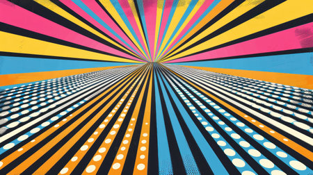 an empty pop art background. Generative AI.の素材