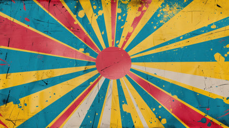 an empty pop art background. Generative AI.の素材