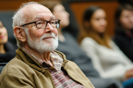 A Lifelong learning and intellectual curiosity are evident in this senior attending lectureの素材