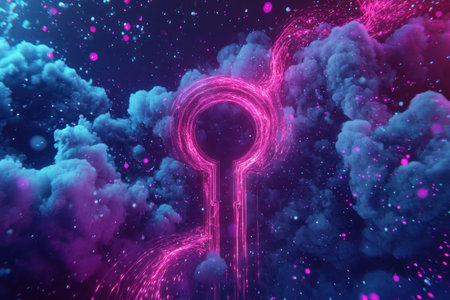 An Unlocking privacy and security with vibrant data streams in cosmic settingの素材