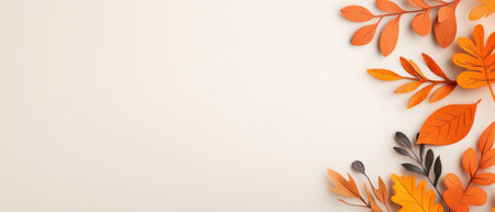 Autumn leaves in vibrant orange hues create warm, inviting atmosphere.の素材