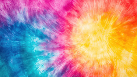 A Vibrant rainbow tie dye background with proud expression and blank spaceの素材