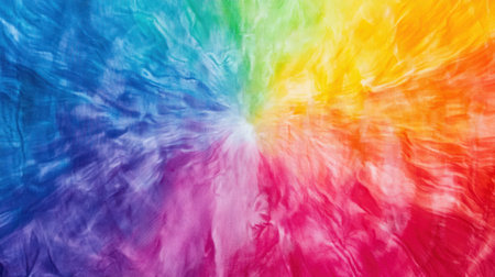 A Vibrant rainbow tie dye background with proud expression and blank spaceの素材