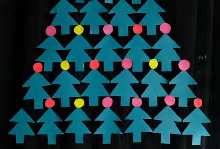 Christmas tree paperの写真素材