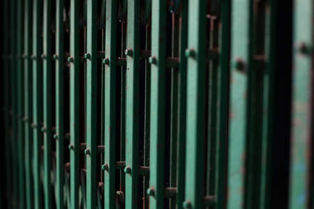 Green Steel Doorの写真素材